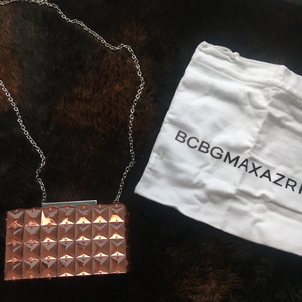 BCBGMAXAZRIA Rose Gold Clutch